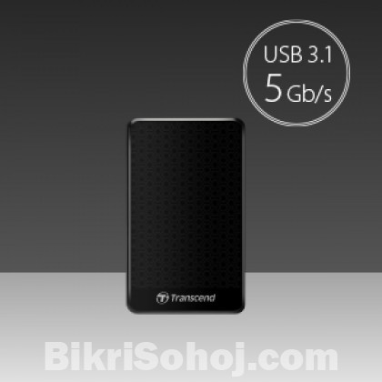 Transcend Genuine J25A3K 1TB USB 3.0 Black External HDD